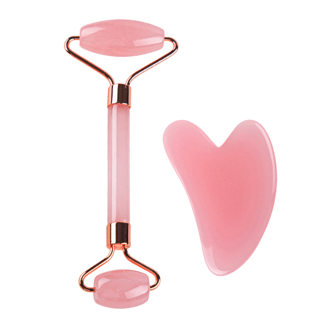 로즈쿼츠 전신 바디 괄사 롤러 마사지기 스틱 얼굴 경락 리프팅 두피 다리 마사지 효과 - 상세 이미지 4