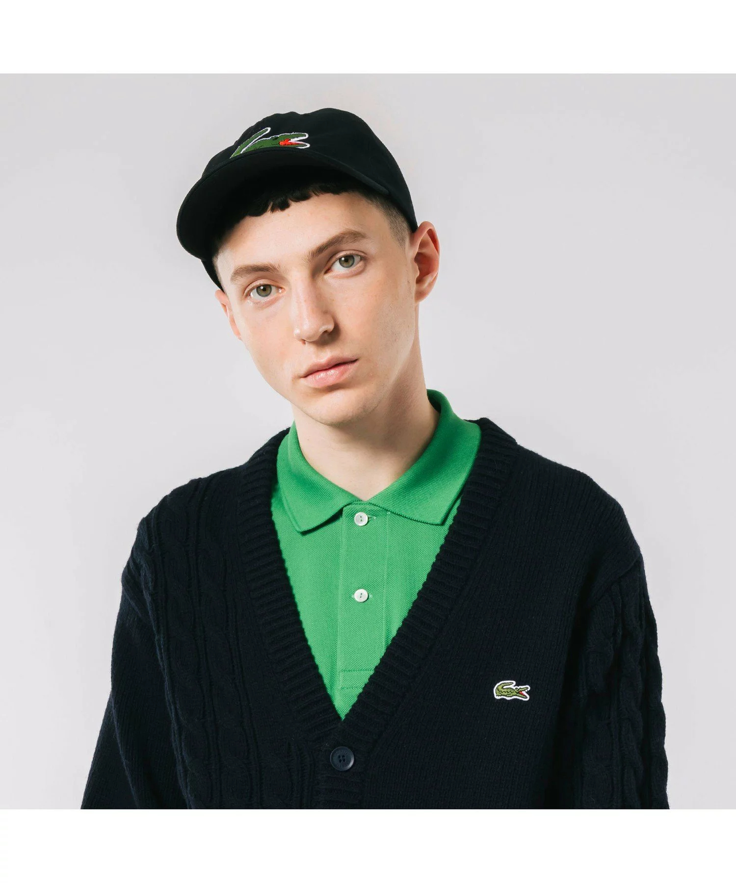 라코스테 LACOSTE 언발란스 V넥 가디건 5컬러 이미지 7