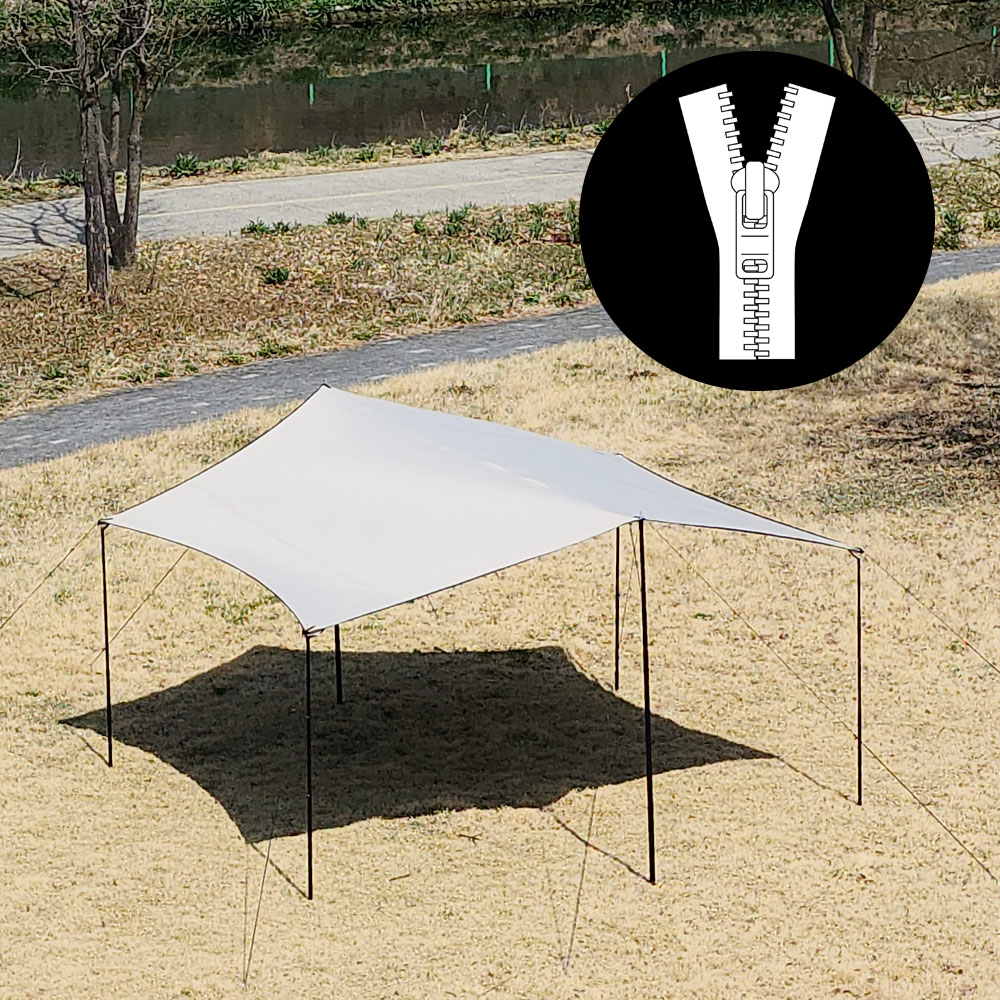 지퍼 타프 블랙코팅 쉘터 메쉬 스크린 아릭시 300D 단품 헥사 M