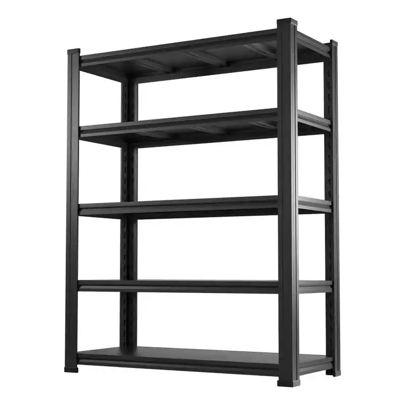 창고선반 철제 물류 중량랙 진열대 선반 적치대 적재함 2단 - 높이 60cm 검정색 긴 120x폭 50cm - 상세 이미지 5
