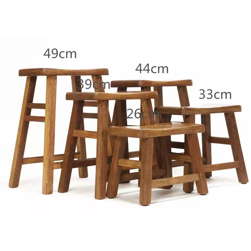 소형 원목스툴 나무 벤치 인테리어 키높이 미니 사각 고재 두꺼운 33cm 34x18 - 상세 이미지 3