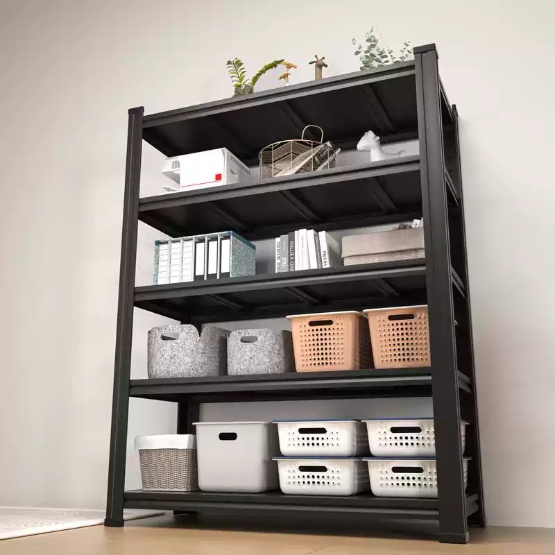 창고선반 철제 물류 중량랙 진열대 선반 적치대 적재함 2단 - 높이 60cm 검정색 긴 120x폭 50cm - 상세 이미지 3