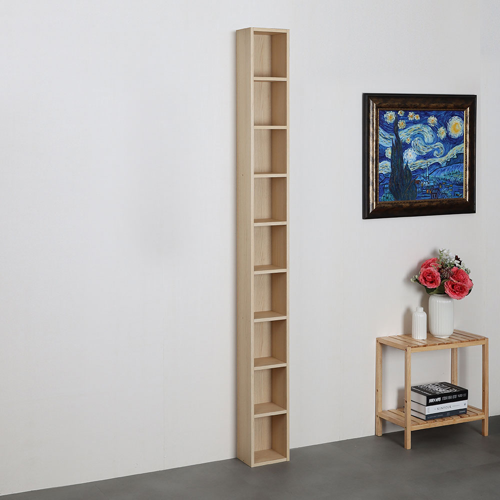 모던 틈새 DVD장 200x150x2000mm, 9단, 오크 - 상세 이미지 2