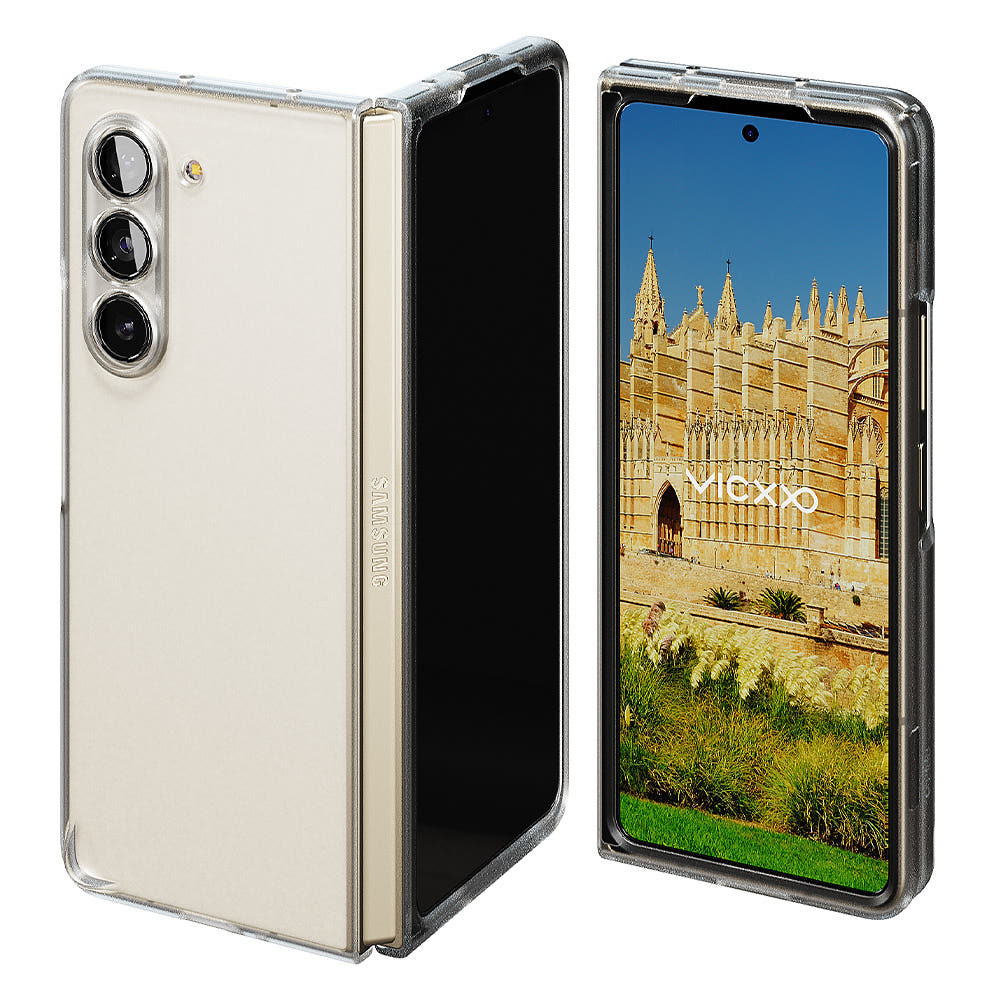 빅쏘 초슬림 변색없는 클리어 케이스 매트 투명, 갤럭시Z 폴드5 - 상품 이미지