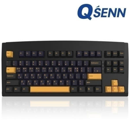 QSENN DT35 87 PBT 풀윤활 가스켓 유무선 기계식 키보드 오테뮤저소음 크림옐로우Pro