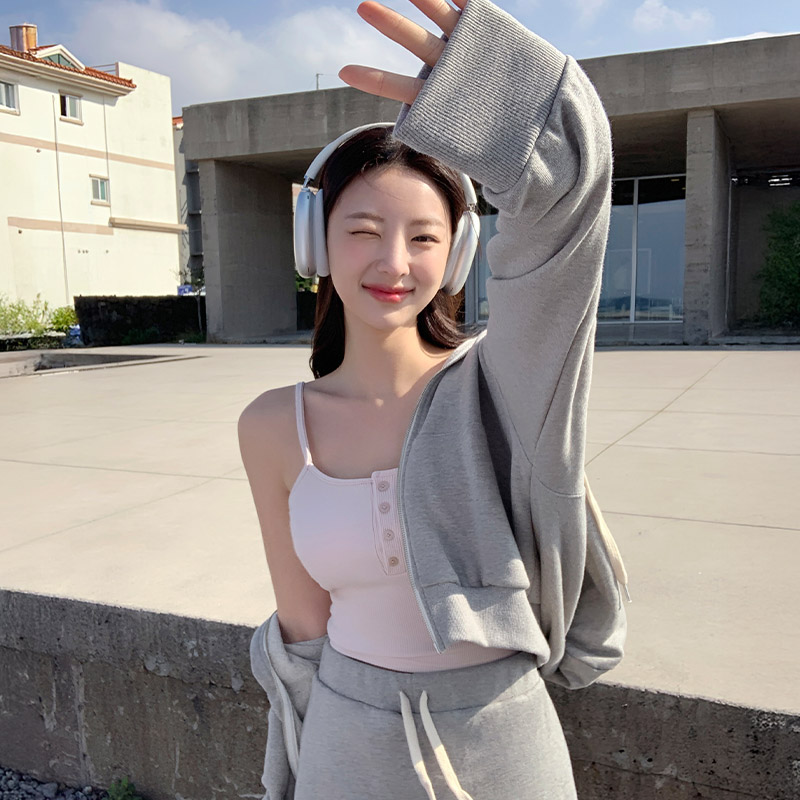 여름 나시 에코 버튼 나시 골지 세미크롭 패드 나시 착용법 후기