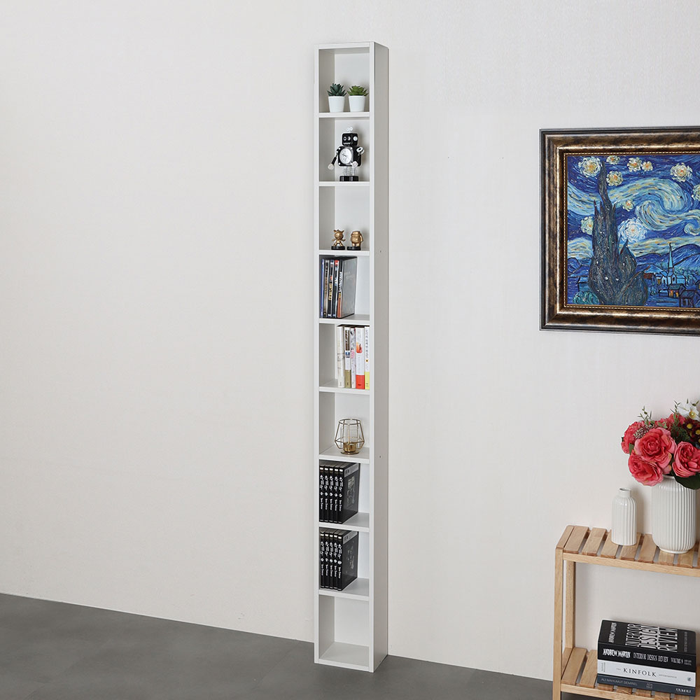 모던 틈새 DVD장 200x150x2000mm, 9단, 크림화이트 - 상세 이미지 4