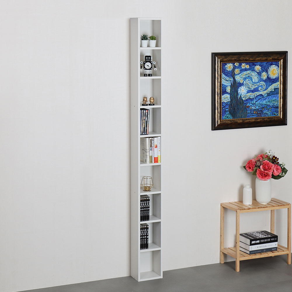 모던 틈새 DVD장 200x150x2000mm, 9단, 크림화이트 - 메인 이미지