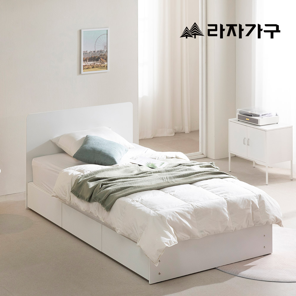 라자가구 베티 B형 E0 서랍형 침대 프레임 SS 슈퍼싱글 벙커 수납(매트별도)