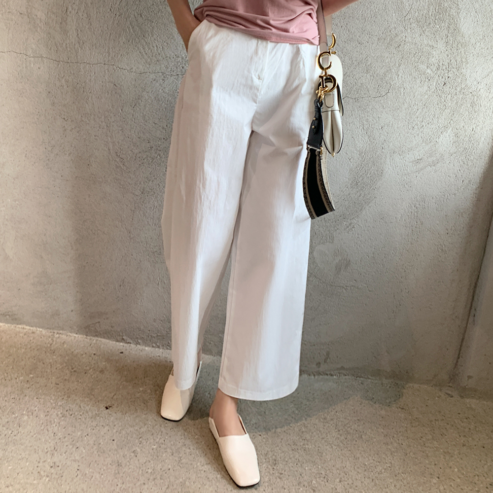 이피리 코튼 스티치 와이드 팬츠 - 상세 이미지 4