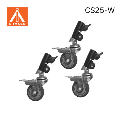 E-IMAGE GRIP CS-25W EIMAGE - WHEELS FOR C-STAND WITH 25MM TUBE DIA(FOR LCS-01/02/03