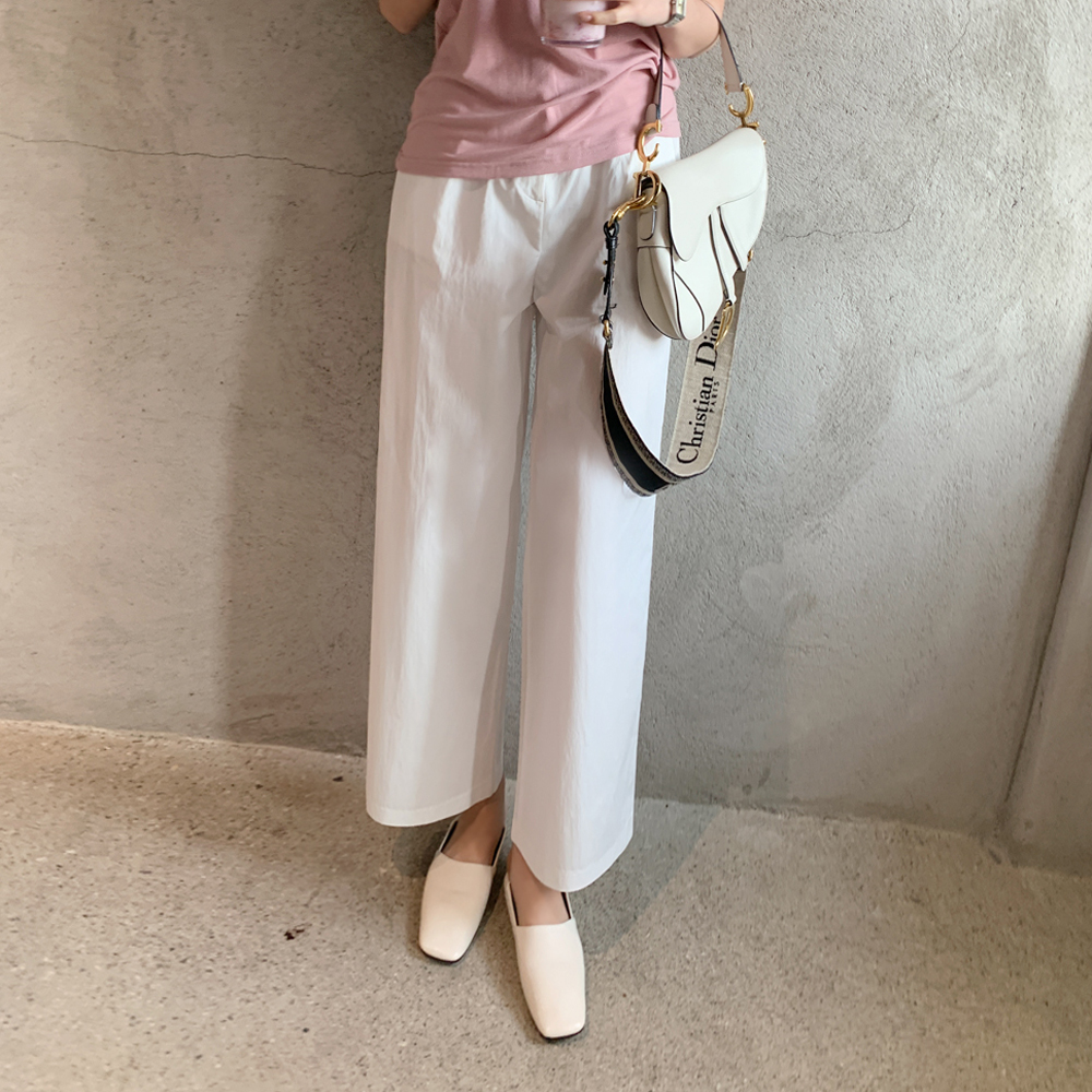 이피리 코튼 스티치 와이드 팬츠 - 상세 이미지 3