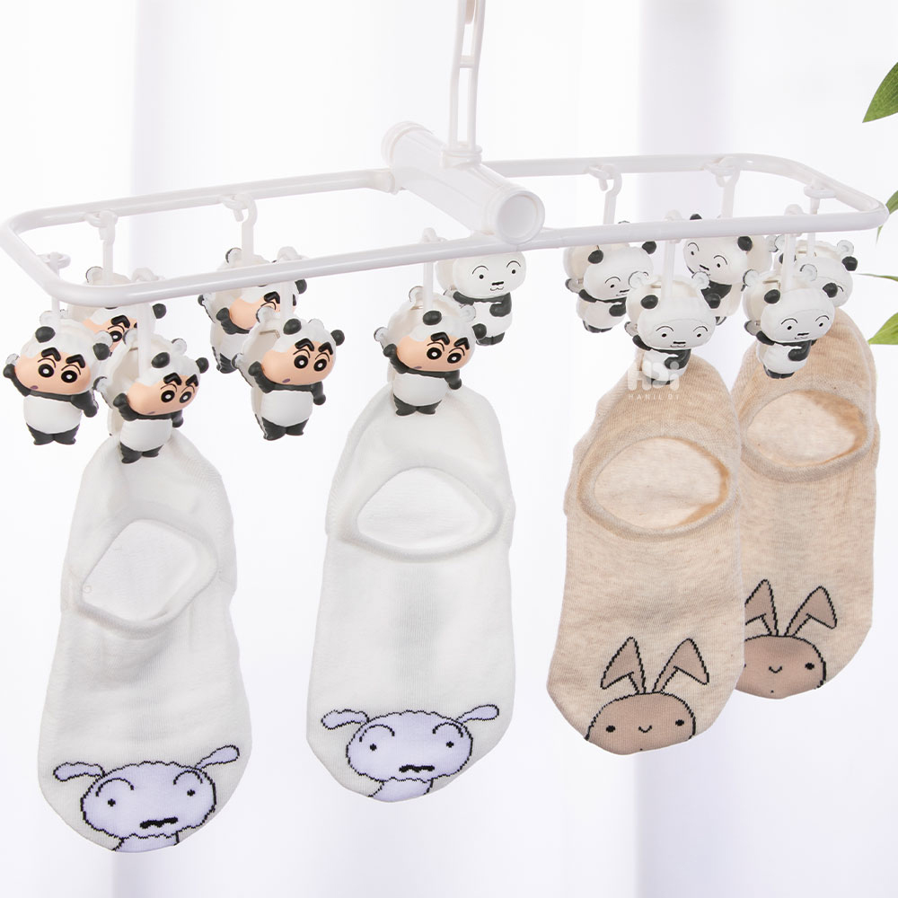 레토 짱구는못말려 짱구&흰둥이 양말걸이 - 상품 이미지