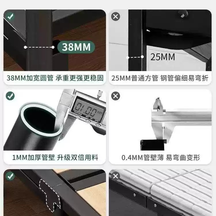 원목 침대프레임 싱글 받침대 베드 1인용 평상 이동식 폭 80CM - 상세 이미지 3