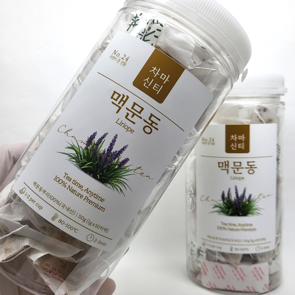 국산 맥문동차 50티백x2개 카페인없는 기관지에좋은 볶은맥문동 차 - 메인 이미지