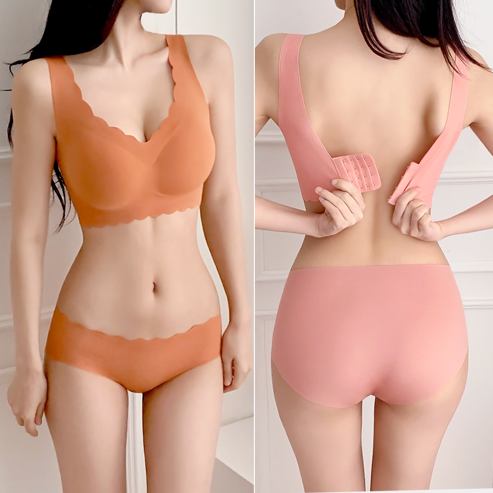 심리스브라 풀컵 리얼스킨핏 노와이어 분리형패드 빅사이즈 처진가슴보정 브라렛 제품 이미지