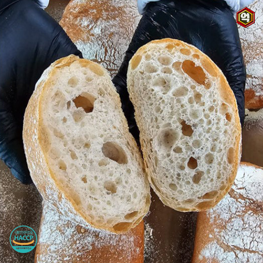 [억수로상회] 18시간 저온발효하여 폭신한 치아바타 500g(5개) (통밀 10%함량) 이미지 7