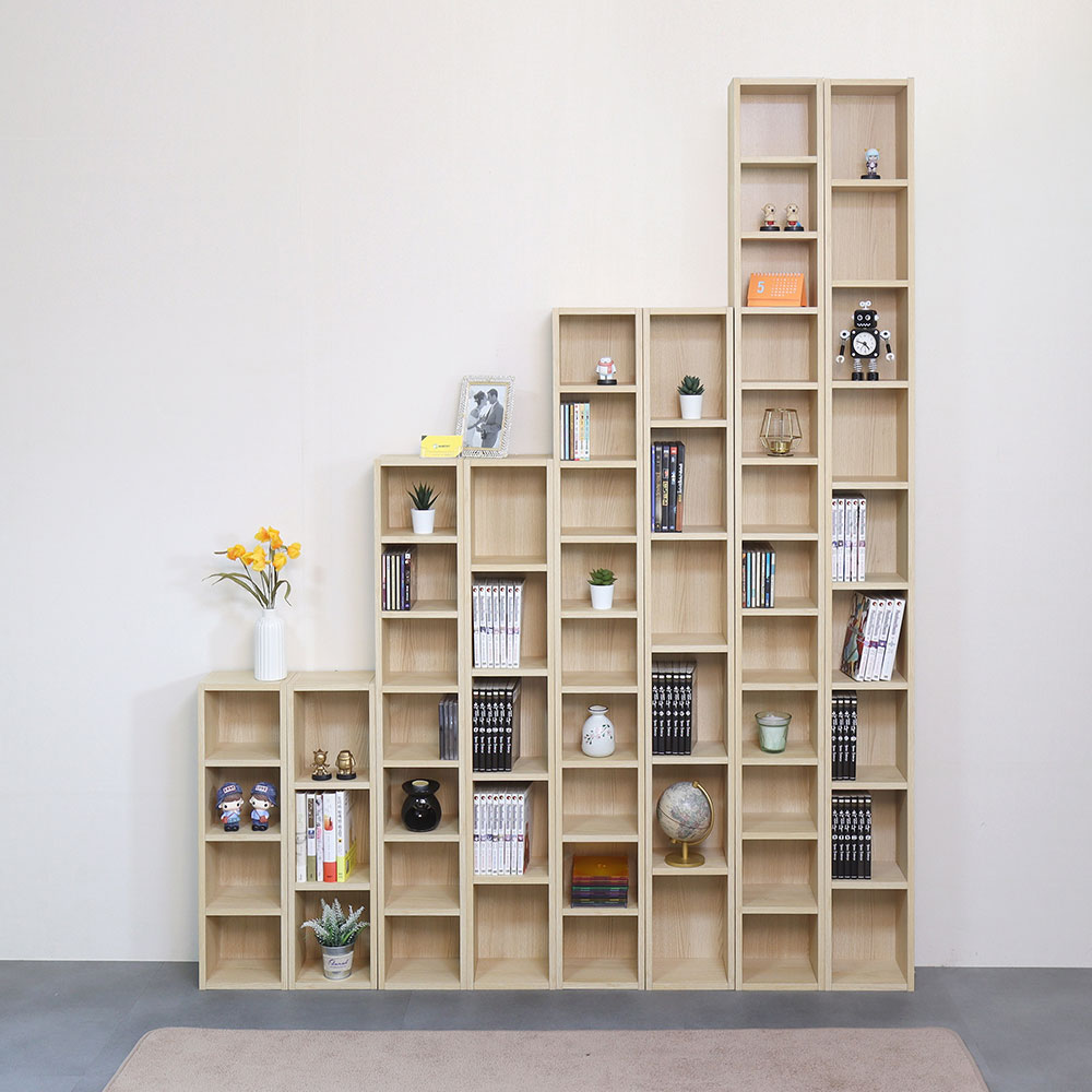 모던 틈새 CD장 200x150x2000mm, 12단, 아카시아