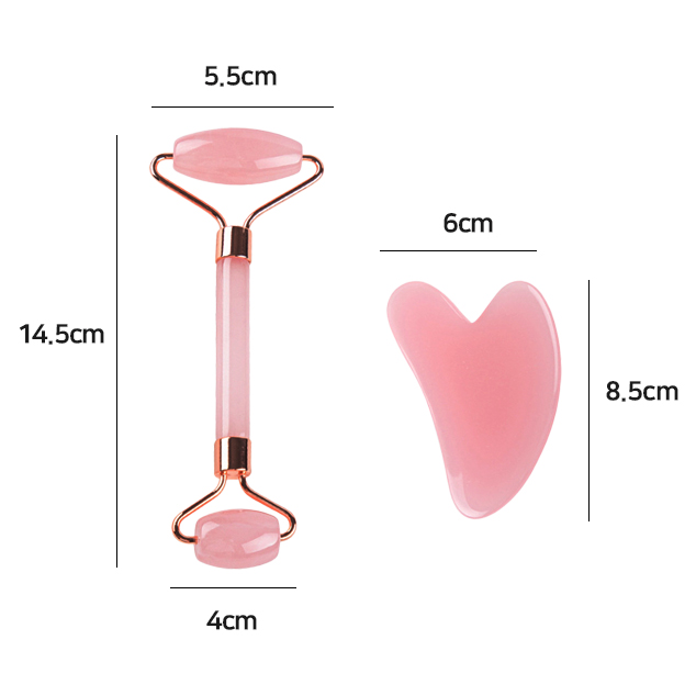 로즈쿼츠 전신 바디 괄사 롤러 마사지기 스틱 얼굴 경락 리프팅 두피 다리 마사지 효과 - 상세 이미지 5