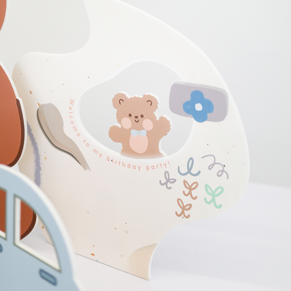 [미소쌤] 곰돌이 생일파티 포토존 환경구성 기념일 100일 돌 파티 장식 데코 소품 행사 - 상세 이미지 4
