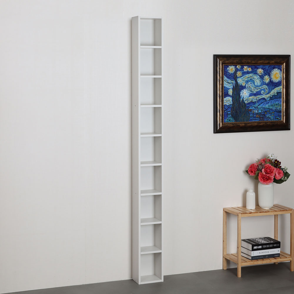모던 틈새 DVD장 200x150x2000mm, 9단, 크림화이트 - 상세 이미지 2