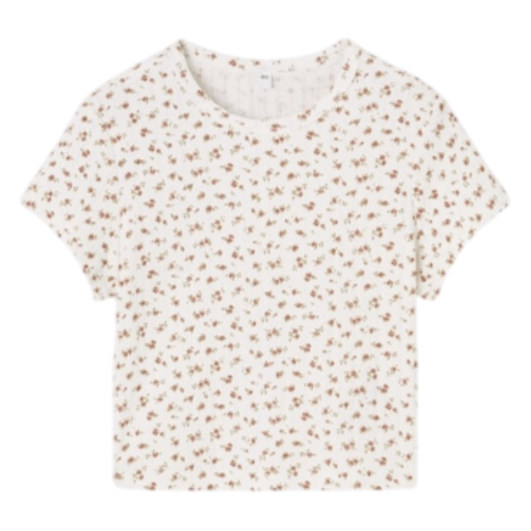 지유 반팔티 포인테일 플라워 프린트 356765 - 상품 이미지