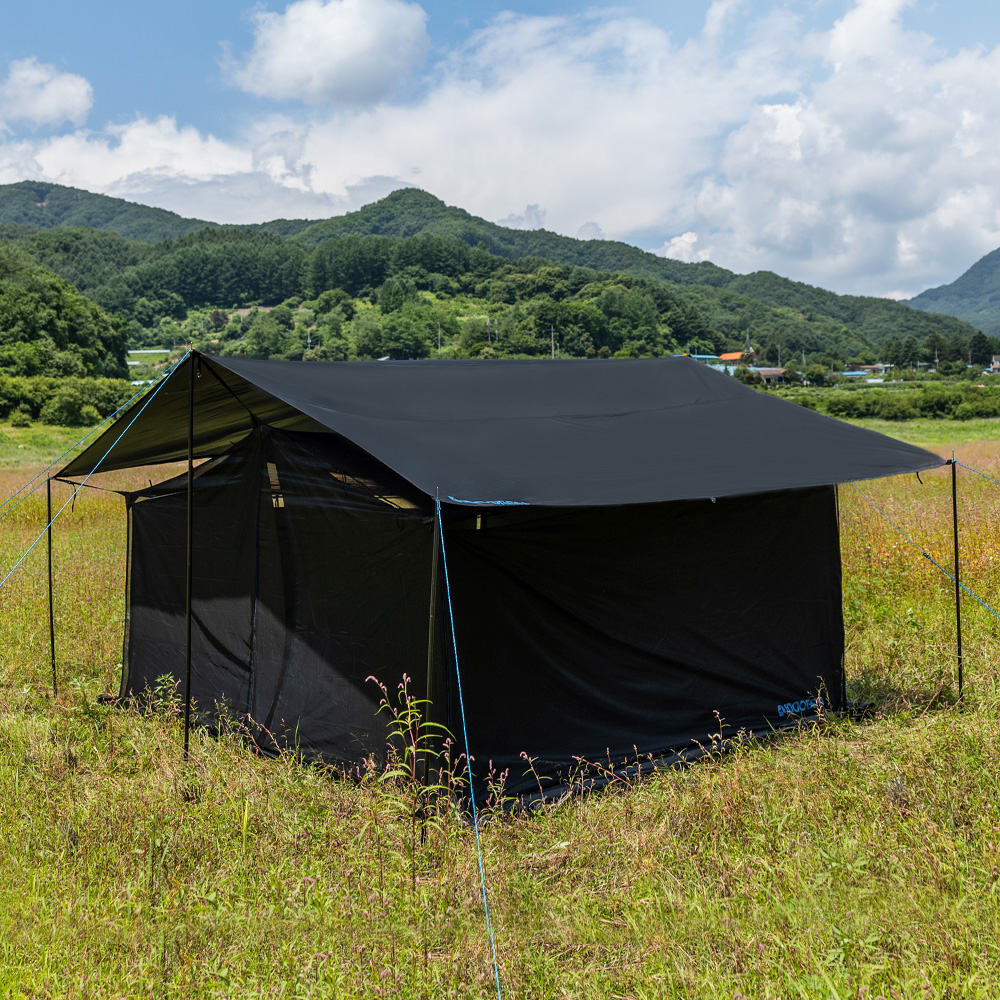 아이두젠 라운지 타프스크린 착탈 메쉬 그늘막 타프쉘 렉타 대형 블랙