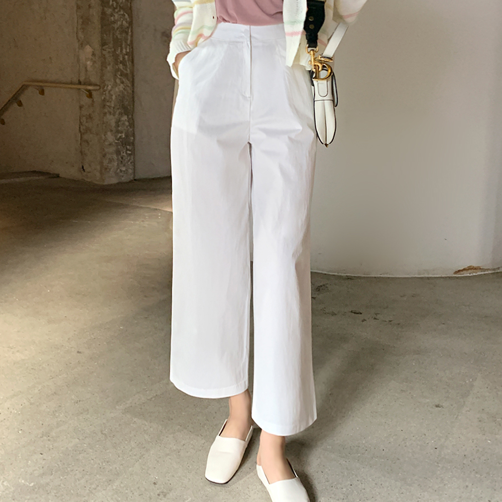 이피리 코튼 스티치 와이드 팬츠 - 상품 이미지