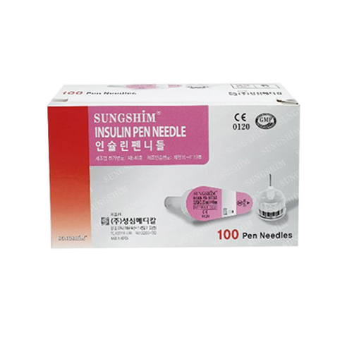 성심인슐린펜니들 6mm 32G 100PCS 인슐린 주사바늘 - 메인 이미지