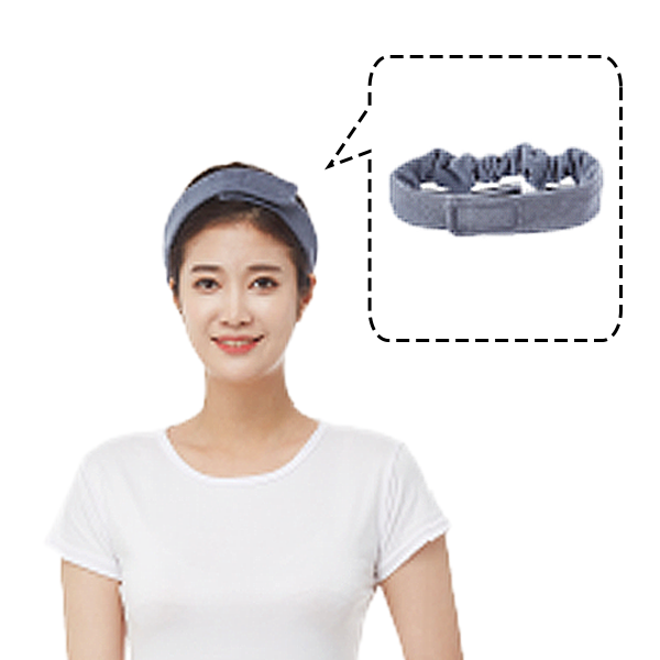 라인실업 헤어밴드 머리띠 LN801 그레이 1세트 10개입 - 상품 이미지
