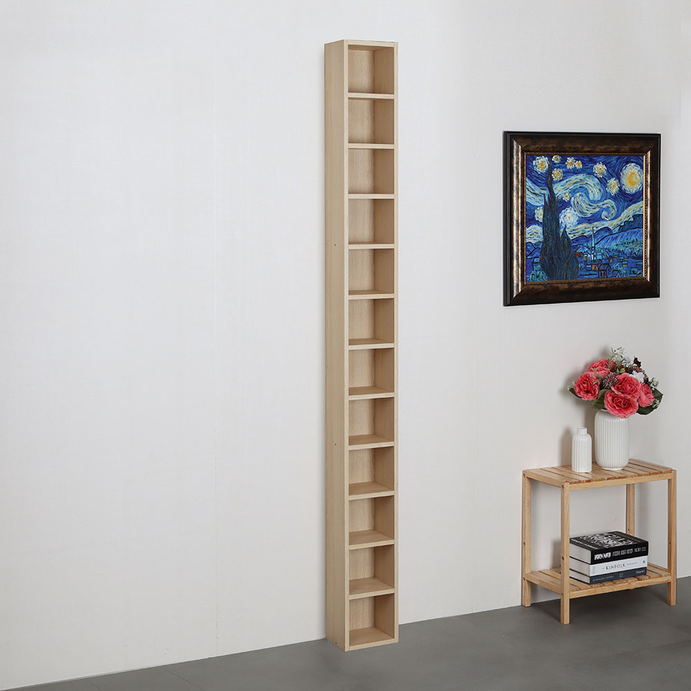 모던 틈새 CD장 200x150x2000mm, 12단, 오크 - 상세 이미지 2