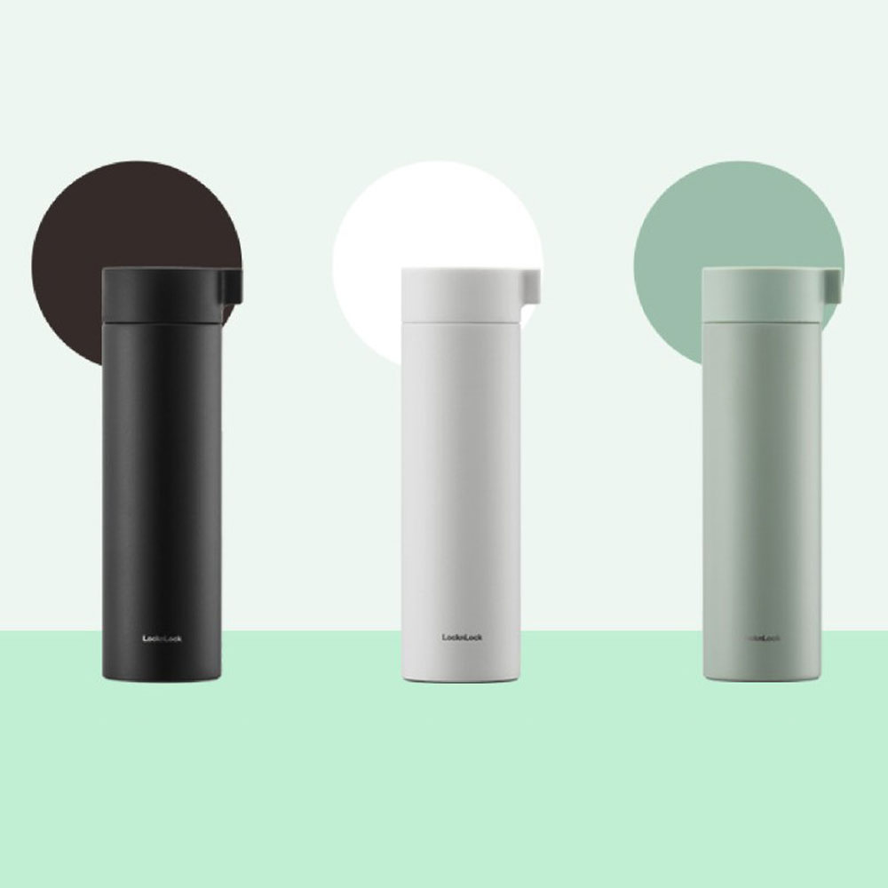 각인텀블러 포토 사진 네임 이름 락앤락 마일드 노브 물병 물통 화이트텀블러 400ml - 상세 이미지 2