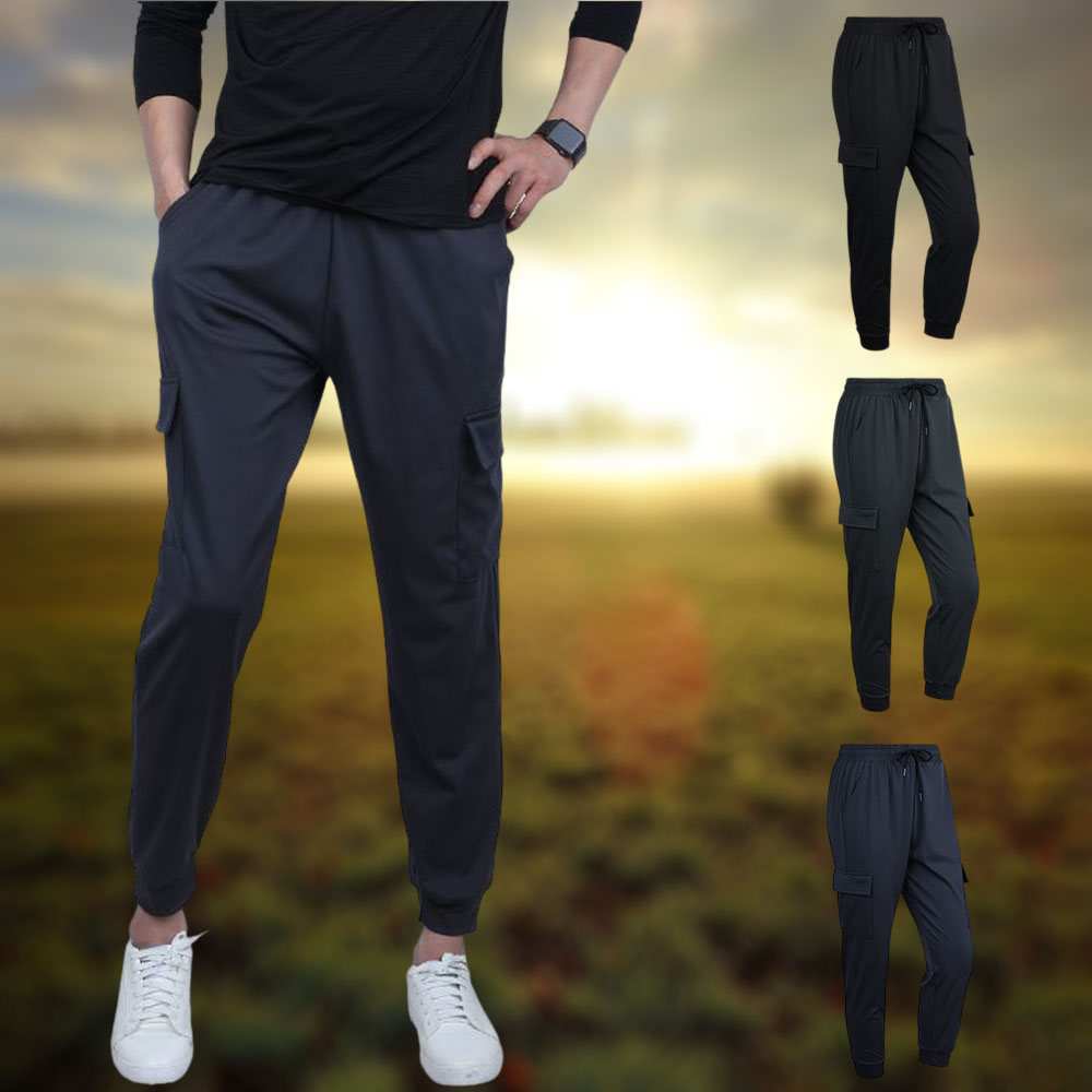 남성 카고 바지 간절기 남자 신축성 흡습 속건 조거 팬츠 - 상품 이미지