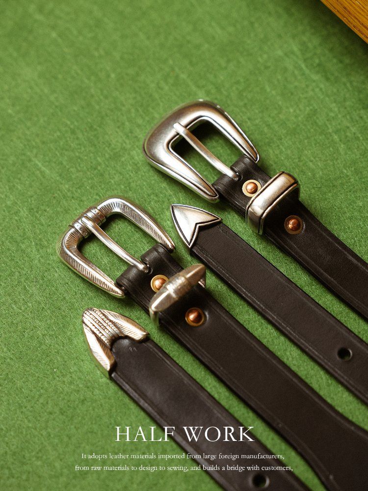 아메리칸 빈티지 벨트 워크웨어 아메카지 남성용 가죽 레트로 소가죽 남성벨트 가죽혁띠 차심 검정(민무늬) 90cm - 상세 이미지 2