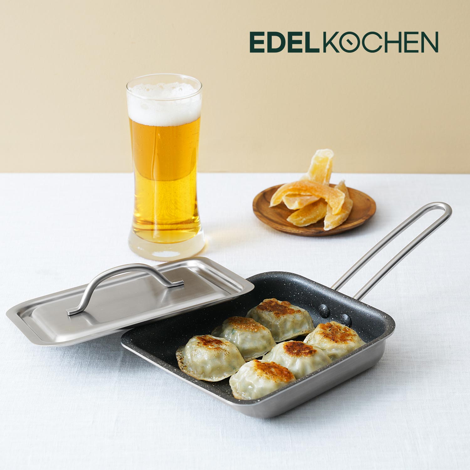 에델코첸 스텐 인덕션 가벼운 코팅팬 계란말이팬 뚜껑포함