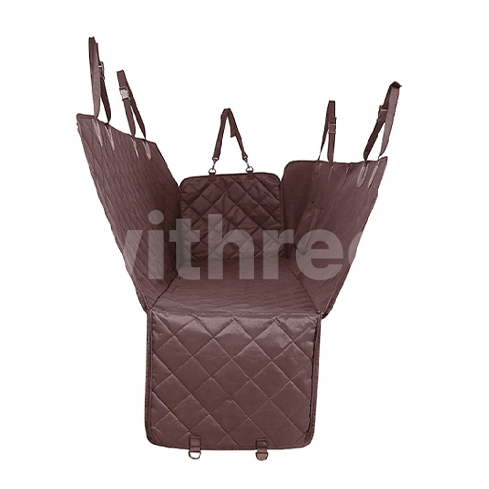 위드레오 애견카시트 대형견카시트 강아지차시트 뒷좌석 풀커버 방수 메쉬창 브라운, XL(특대형)