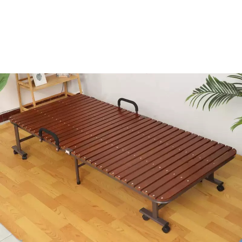 접이식 침대프레임 하드 보드 평상형 깔판 나무 싱글 로그 200x70x35cm - 상품 이미지