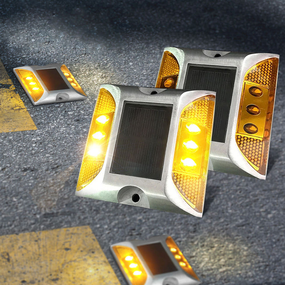 태양광 도로표지병 LED 쏠라 표지병 솔라 사각 주차장 바닥 유도등 이미지 4