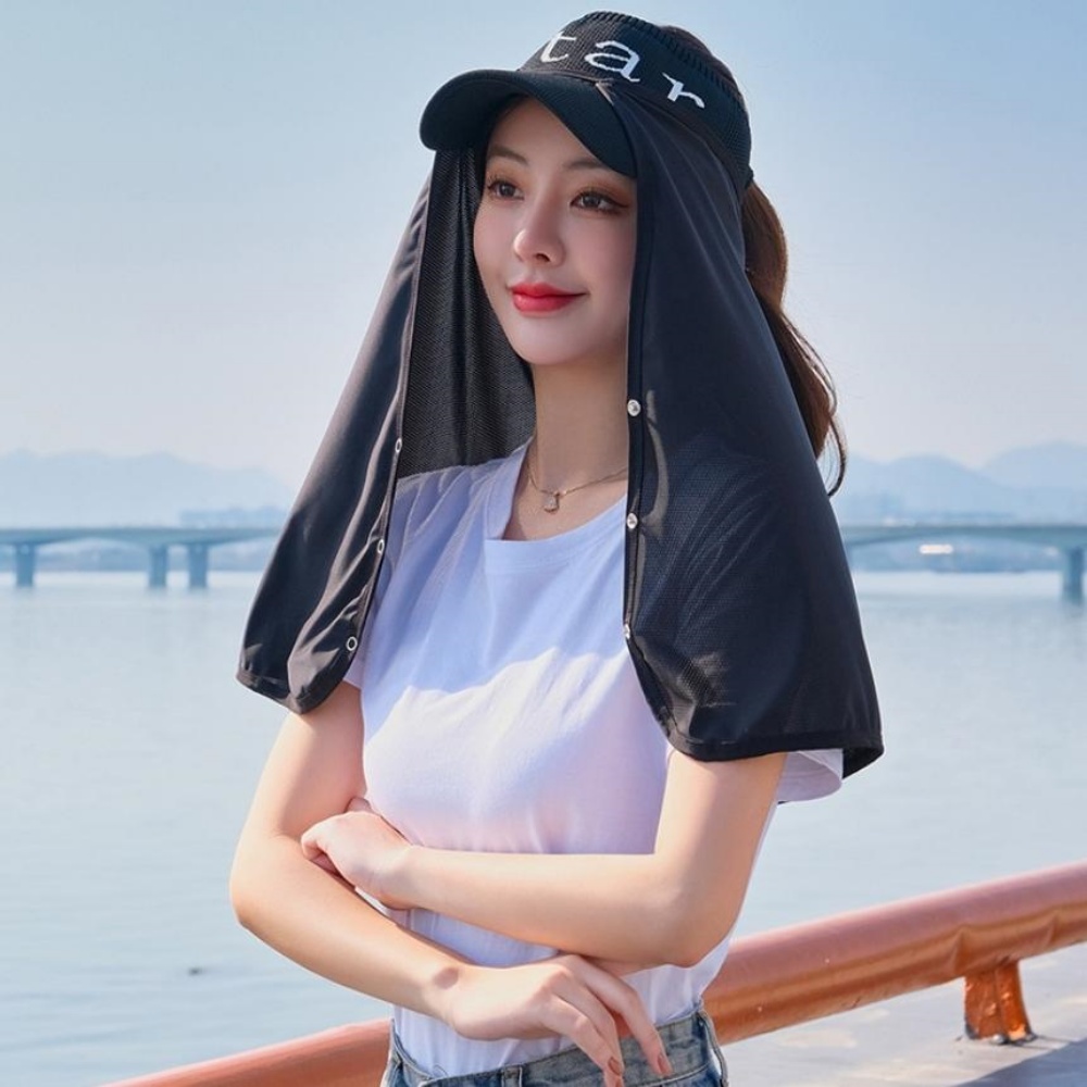 일할때쓰는모자 뒷목가리는모자 어깨 커버 썬캡 밭일 텃밭 망토 - 상세 이미지 3