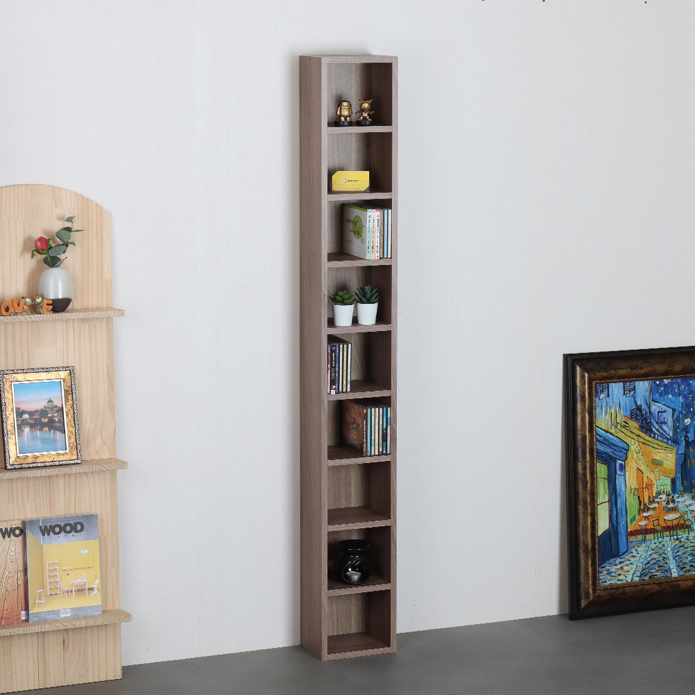 모던 틈새 CD장 200x150x1500mm, 9단, 아카시아