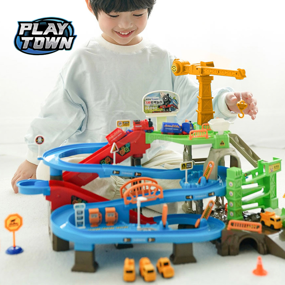 전동 중장비 기차놀이세트 레일 트랙 작동 자동차 장난감 건전지형 3살 4살 5살
