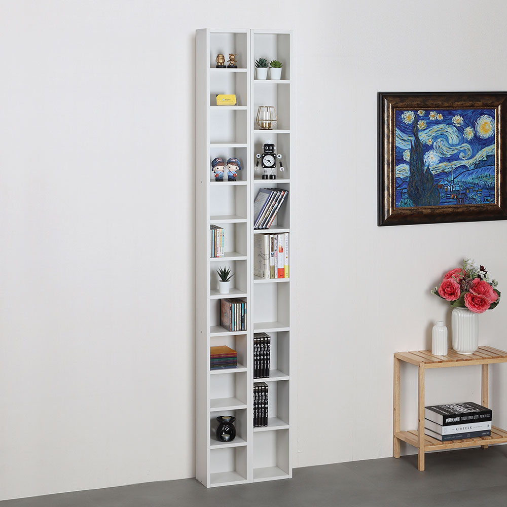 모던 틈새 CD장 200x150x2000mm, 12단, 아카시아