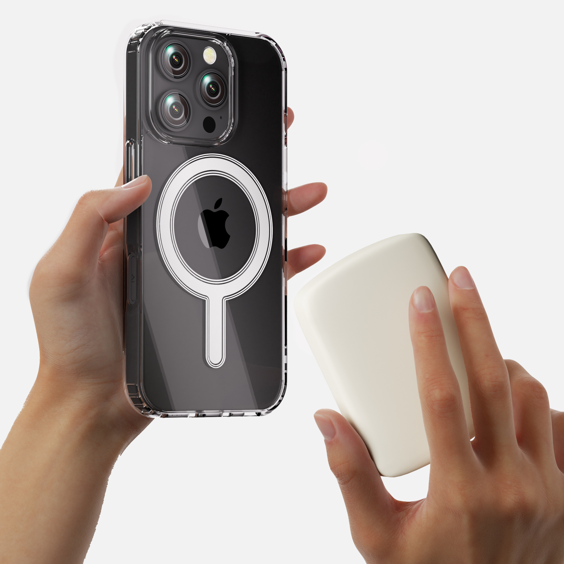 [액정1매] + 2배자력 맥세이프 케이스 자석 마그네틱 하드 투명, 아이폰16 - 상세 이미지 3