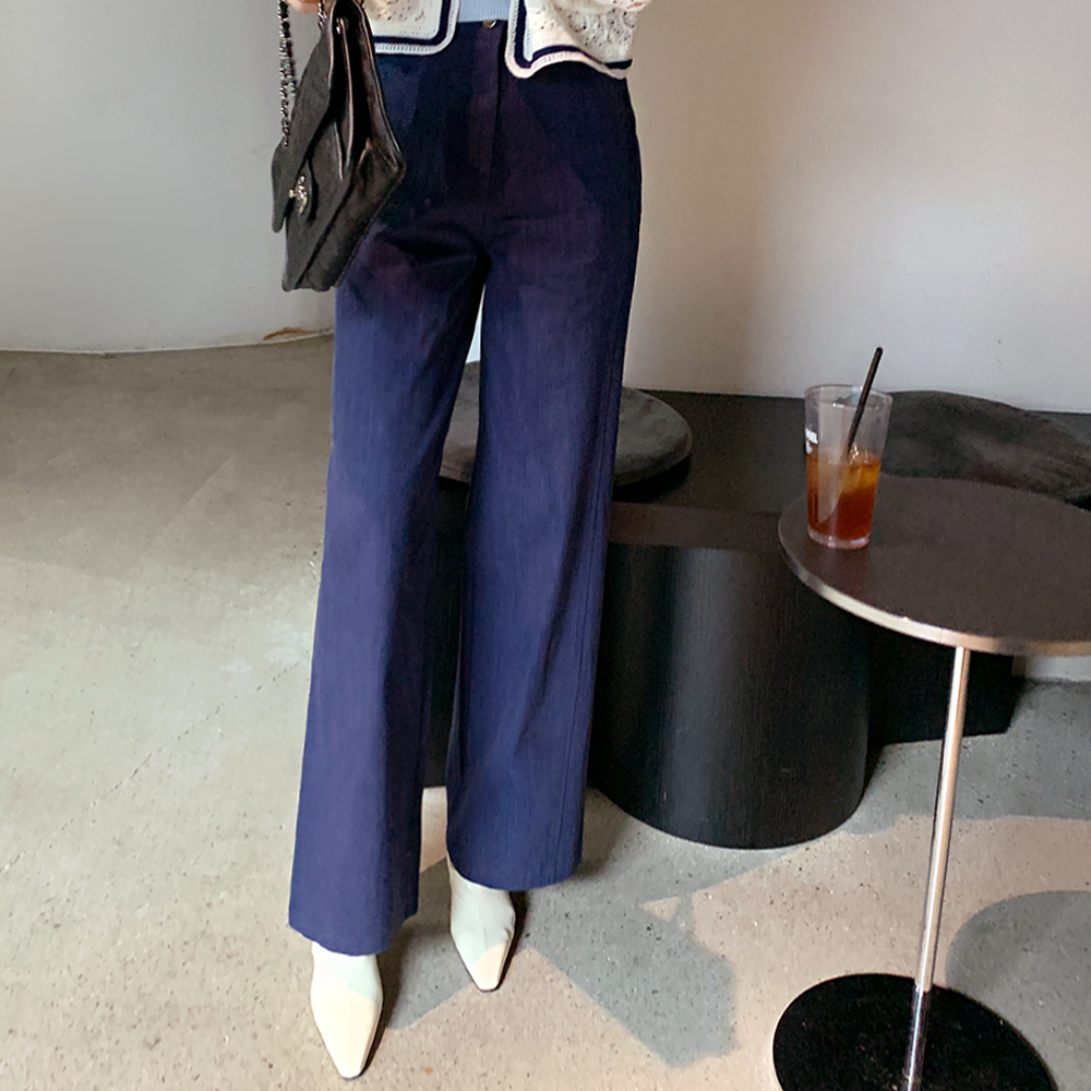 라치타 코튼 데님 와이드 팬츠 - 상세 이미지 2