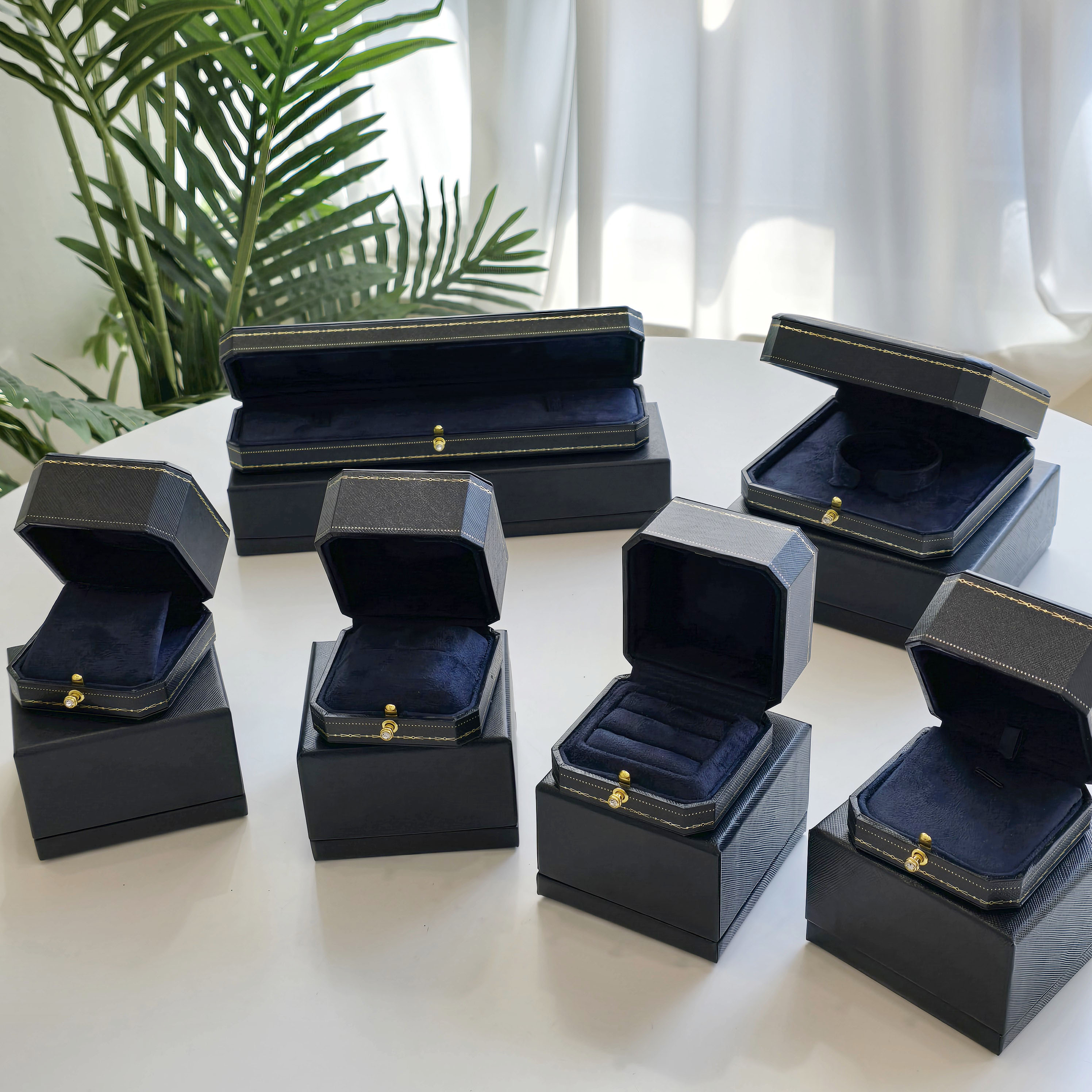 클래식네이비 프로포즈 케이스 포장박스 세트 돌반지 귀걸이 목걸이