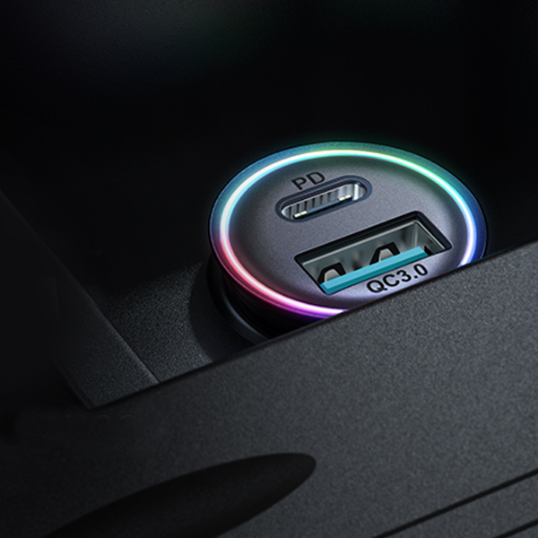 에어그립 조이룸 풀메탈 미니 차량용 초고속 2포트 시거잭 충전기 60W USB C타입 - 상세 이미지 3