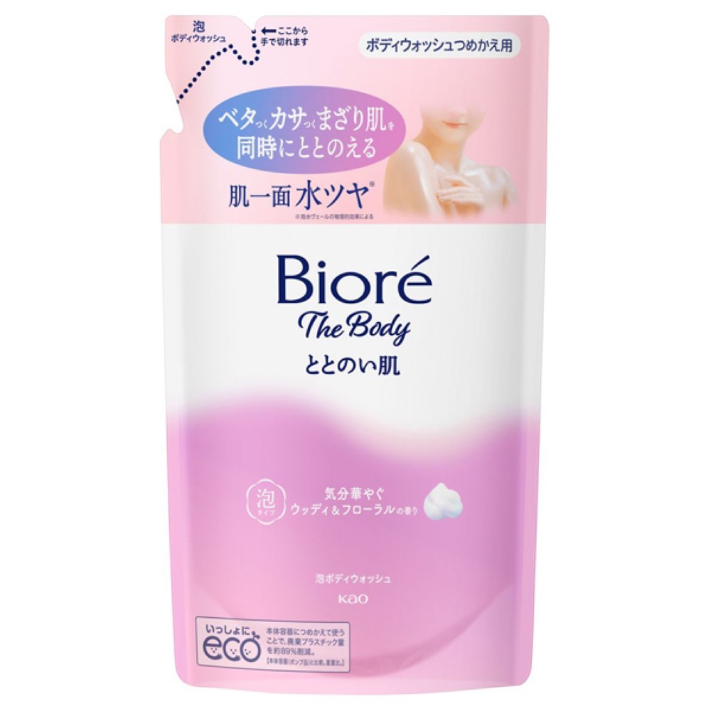 비오레 더바디 순한살결 거품타입 바디워시 리필 440ml 우디플로럴