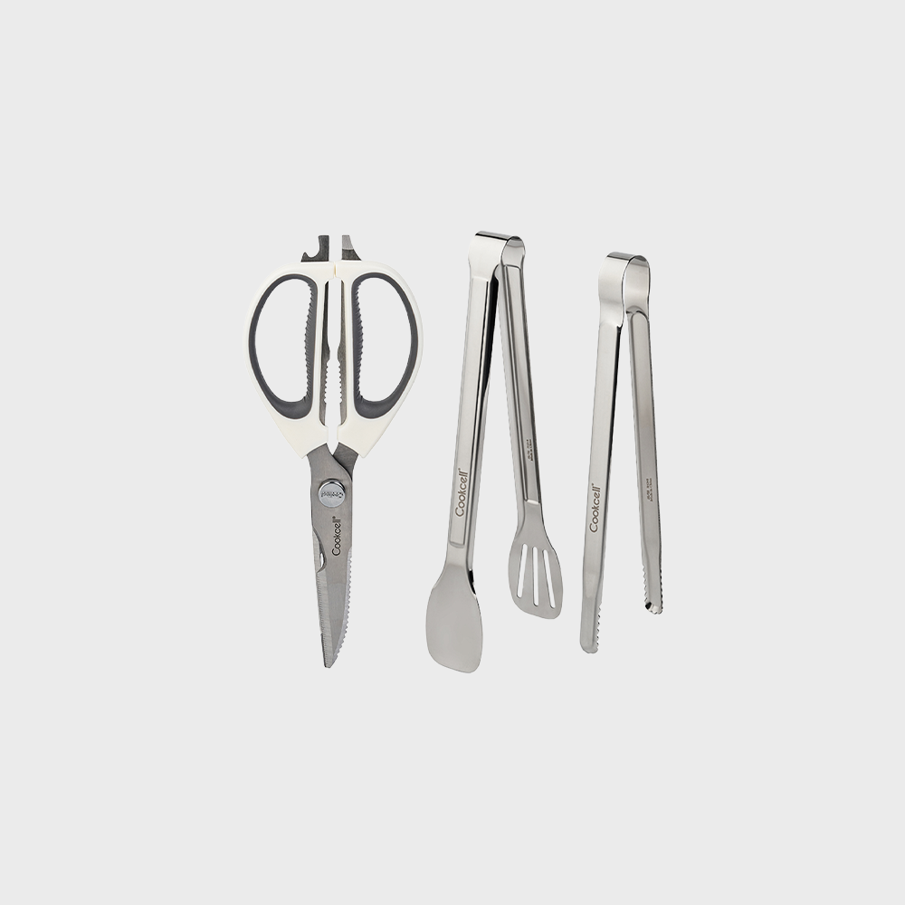 쿡셀 키친툴 3종 세트 (가위&집게2ea) - 주방 요리 조리 도구 - 상품 이미지