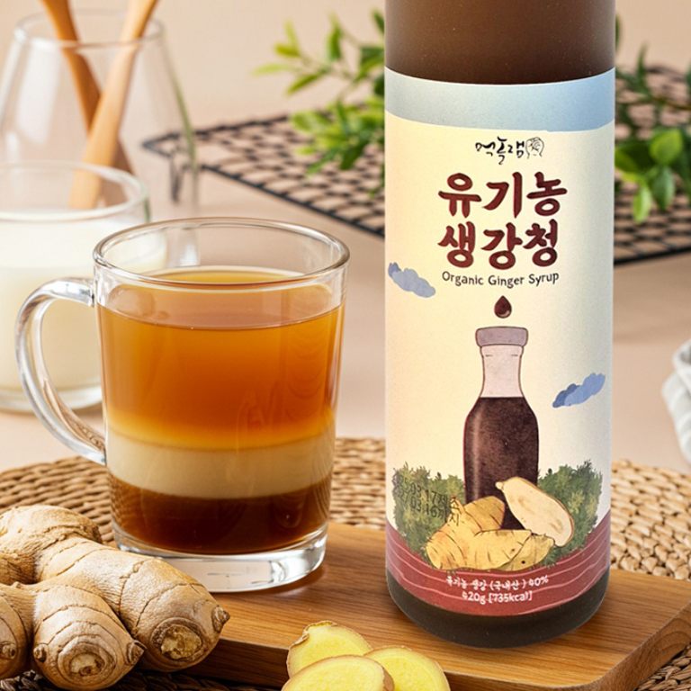 먹놀잼 국내산 유기농 생강청 420g 생강차 진액 - 상품 이미지