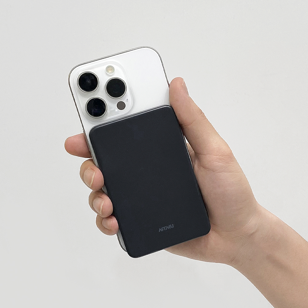 Qi2 15W 맥세이프 초슬림 고속 보조배터리 5000mAh QB310 화이트